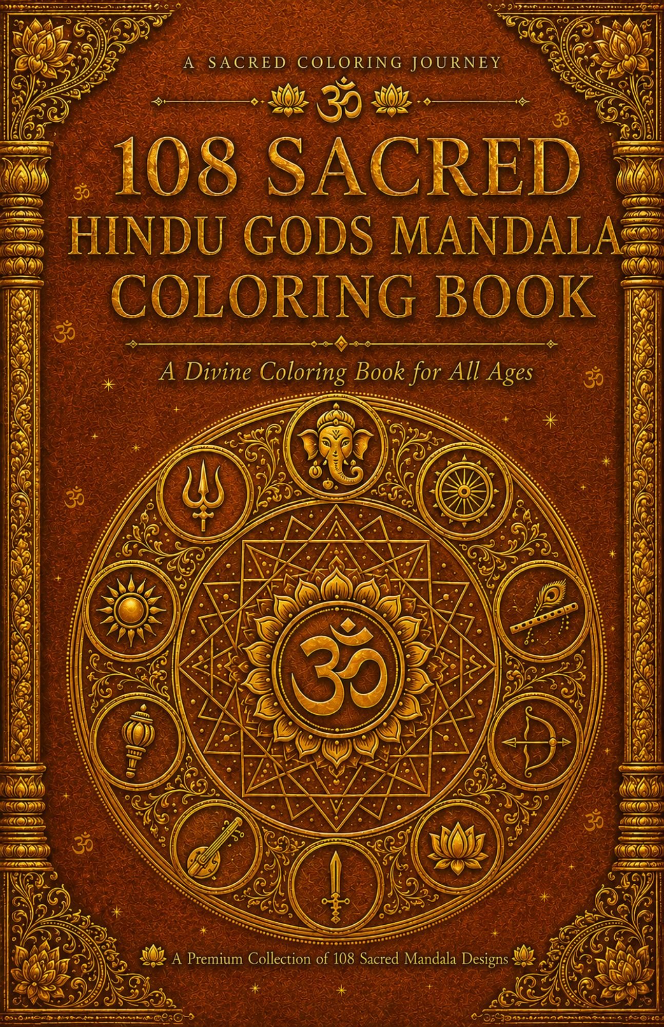 108 Sacred Hindu Gods Mandala Arts